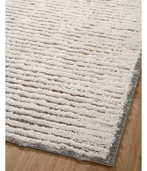 Loloi Levitt Shag Ivory / Multi 4'-0" x 6'-0" Accent Rug
