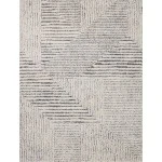 Loloi Levitt Shag LEV-02 Ivory / Grey Area Rug 5 ft. 3 in. X 7 ft. 6 in. Rectangle