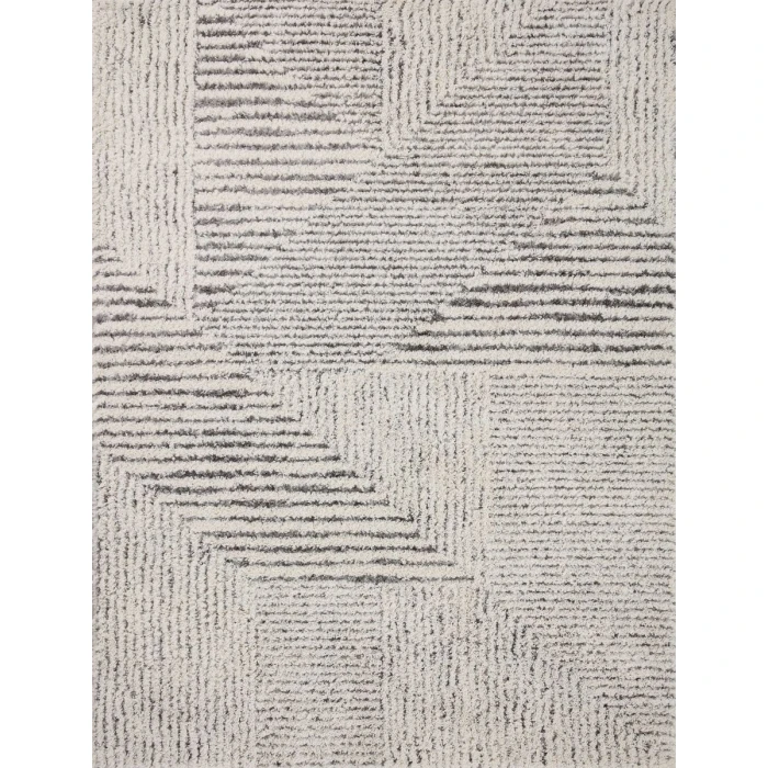 Loloi Levitt Shag Ivory / Grey 2'-7" x 7'-6" Runner Rug