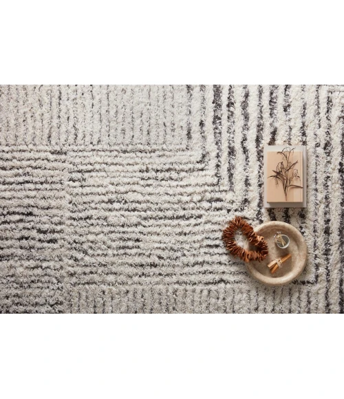 Loloi Levitt Shag Ivory / Grey 7'-10" x 10' Area Rug