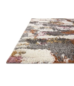 Loloi Levitt Shag LEV-04 Grey / Multi Area Rug 7 ft. 10 in. X 10 ft. Rectangle