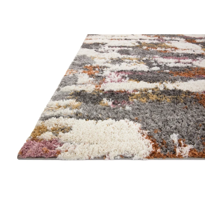 Loloi Levitt Shag Grey / Multi 2'-3" x 4'-0" Accent Rug