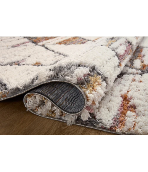 Loloi Levitt Shag Ivory / Fiesta 4'-0" x 6'-0" Accent Rug