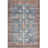 Loloi Loren LQ-01 BLUE / BRICK Area Rug 7 ft. 6 in. X 9 ft. 6 in. Rectangle
