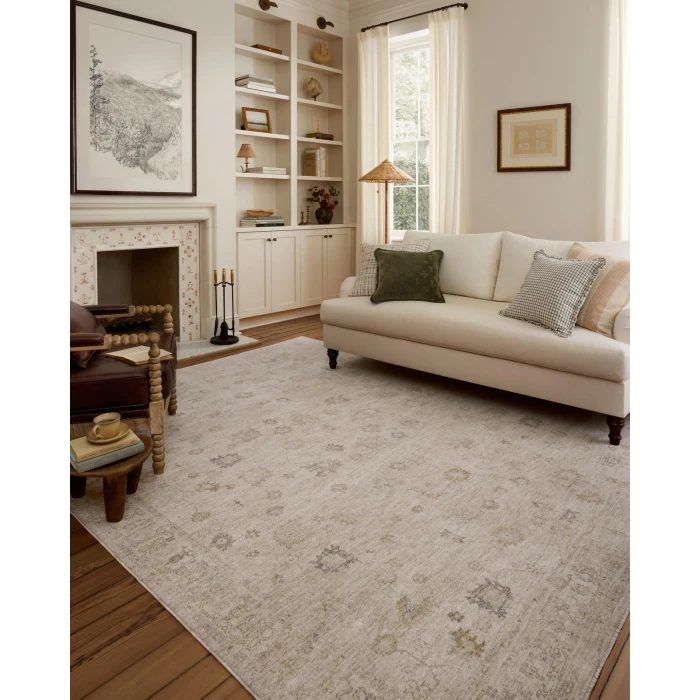 Chris Loves Julia x Loloi Louisa Oatmeal / Stone LOI-01 9ft.-6in. X 13ft.-1in. Rect. Rug