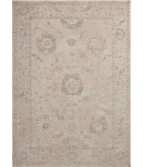 Chris Loves Julia x Loloi Louisa Oatmeal / Slate LOI-02 7ft.-10in. X 7ft.-10in. Round Rug