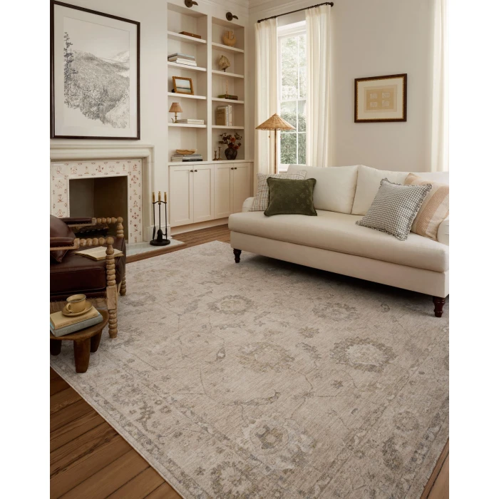 Chris Loves Julia x Loloi Louisa Oatmeal / Slate LOI-02 9ft.-6in. X 13ft.-1in. Rect. Rug