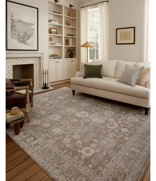 Chris Loves Julia x Loloi Louisa Taupe / Ivory LOI-03 2ft.-7in. X 8ft. Rect. Rug