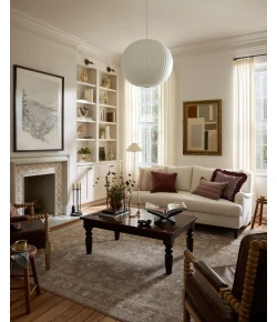 Chris Loves Julia x Loloi Louisa Taupe / Ivory LOI-03 2ft.-7in. X 8ft. Rect. Rug