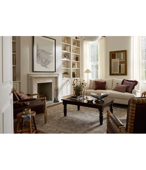 Chris Loves Julia x Loloi Louisa Taupe / Ivory LOI-03 2ft.-7in. X 8ft. Rect. Rug