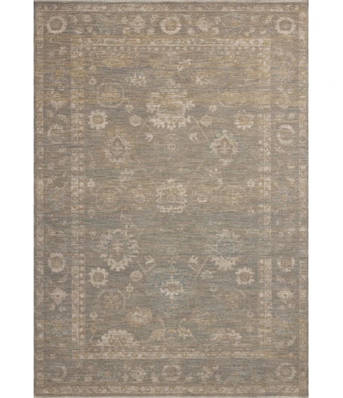 Chris Loves Julia x Loloi Louisa Lagoon / Ivory LOI-04 7ft.-10in. X 7ft.-10in. Round Rug