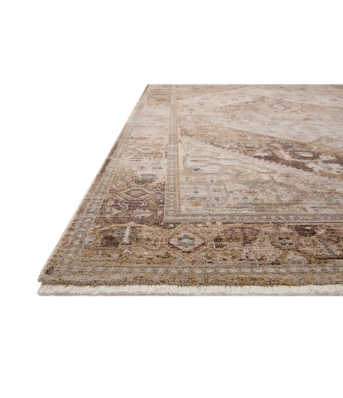Loloi Lyra Natural / Mocha 7'-10" x 7'-10" Round Area Rug
