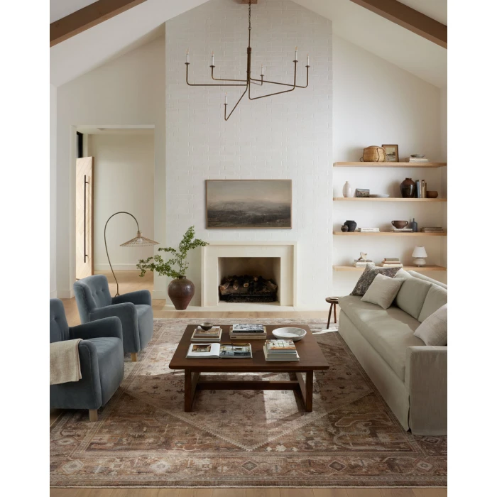 Loloi Lyra Natural / Mocha 2'-7" x 8'-0" Runner Rug