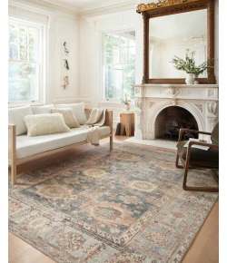 Loloi Margot Feat. Cloudpile™ MAT-03 Ocean / Spice Area Rug 5 ft. 0 in. X 7 ft. 6 in. Rectangle