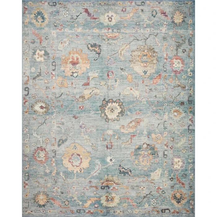 Loloi II Margot Collection Denim / Multi 2'-6" X 11'-6" Runner Rug