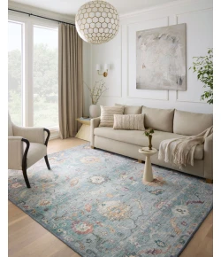Loloi Margot MAT-06 Denim / Multi Area Rug 2 ft. 6 in. X 9 ft. 6 in. Rectangle