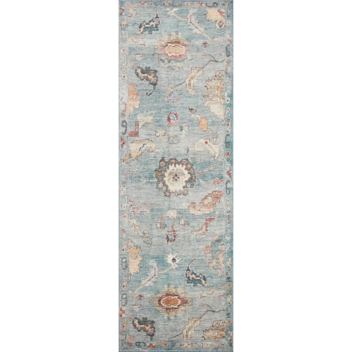 Loloi II Margot Collection Denim / Multi 2'-6" X 11'-6" Runner Rug