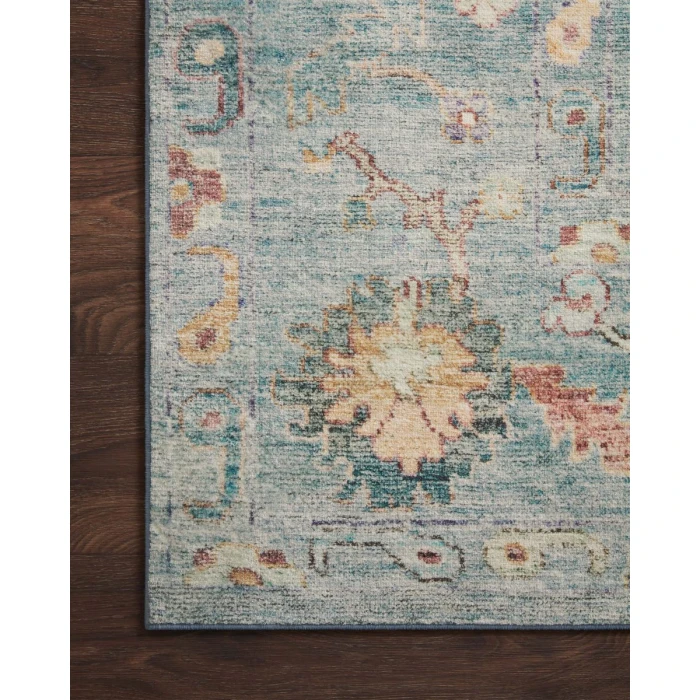 Loloi II Margot Collection Denim / Multi 2'-6" X 11'-6" Runner Rug
