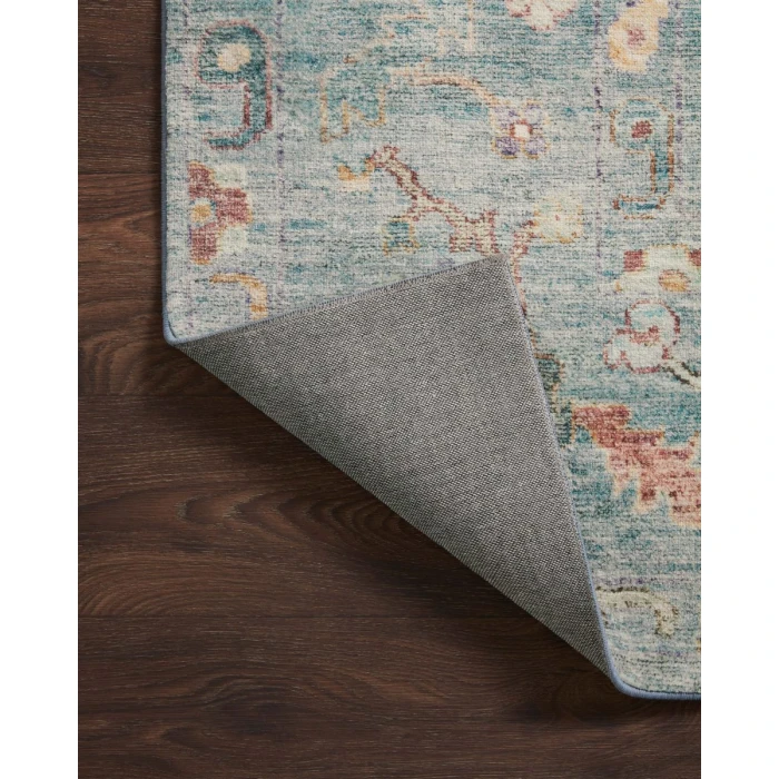 Loloi II Margot Collection Denim / Multi 2'-6" X 11'-6" Runner Rug