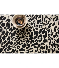 Loloi Masai MAS-02 BLACK / IVORY Area Rug 7 ft. 9 in. X 9 ft. 9 in. Rectangle