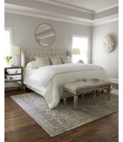 Loloi Millennium MV-02 GREY / black Area Rug 2 ft. 8 in. X 10 ft. 6 in. Rectangle