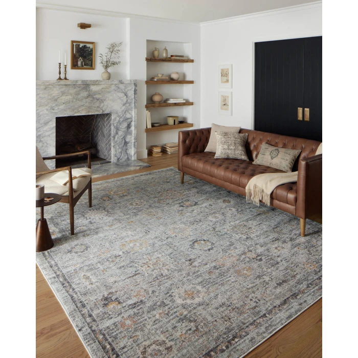 Loloi II Monroe Sky / Gold 5'-3" x 7'-9" Area Rug