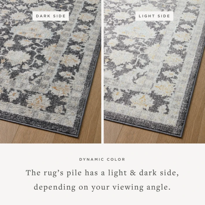 Loloi II Monroe Charcoal / Natural 5'-3" x 7'-9" Area Rug