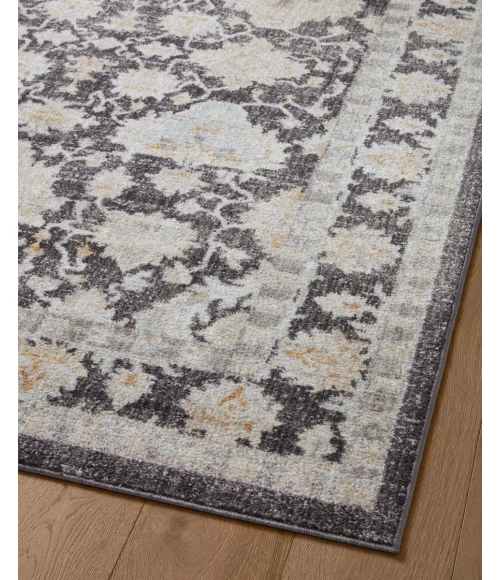 Loloi II Monroe Charcoal / Natural 2'-6" x 4'-0" Accent Rug