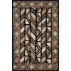 Loloi Nala NAL-01 BLACK / BEIGE Area Rug 18 in. X 18 in. Sample