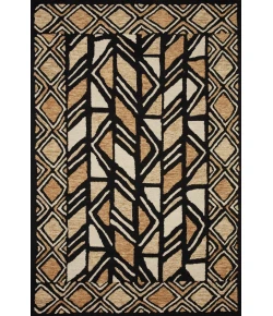 Loloi Nala Black / Beige NAL-01 3ft. X 3ft. Round Rug