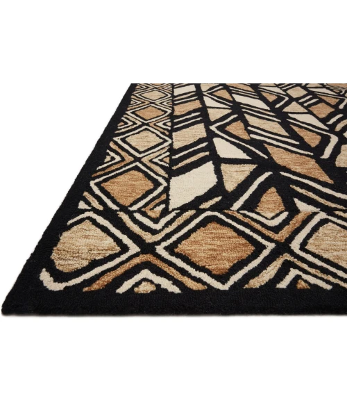 Loloi Nala Black / Beige NAL-01 5ft. X 5ft. Round Rug