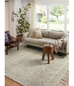 Loloi Noelle NOE-07 IVORY / GREY Area Rug 18 in. X 18 in. Sample