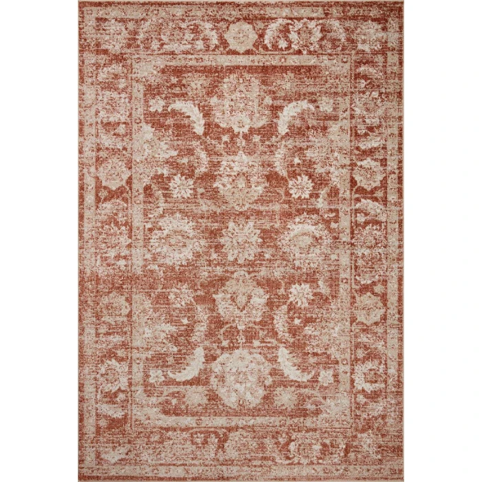 Loloi II Odette Rust / Ivory 6'-7" x 9'-6" Area Rug