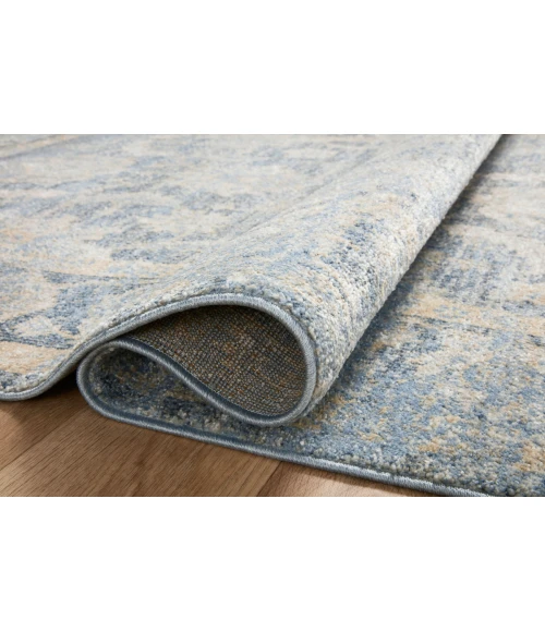 Loloi II Odette Sky / Beige 5'-3" x 5'-3" Round Accent Rug