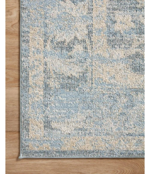Loloi II Odette Sky / Beige 5'-3" x 5'-3" Round Accent Rug
