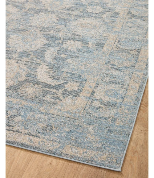 Loloi II Odette Sky / Beige 5'-3" x 5'-3" Round Accent Rug