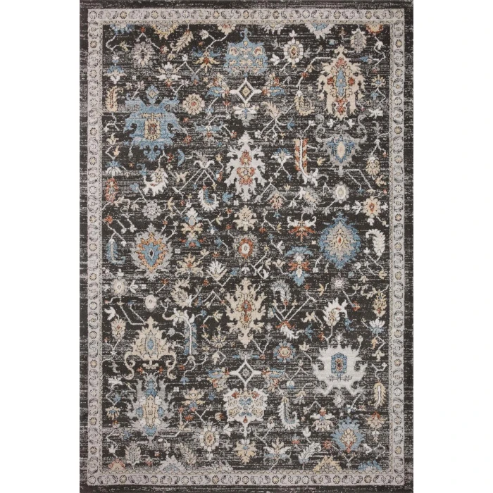 Loloi II Odette Charcoal / Multi 5'-3" x 7'-9" Area Rug