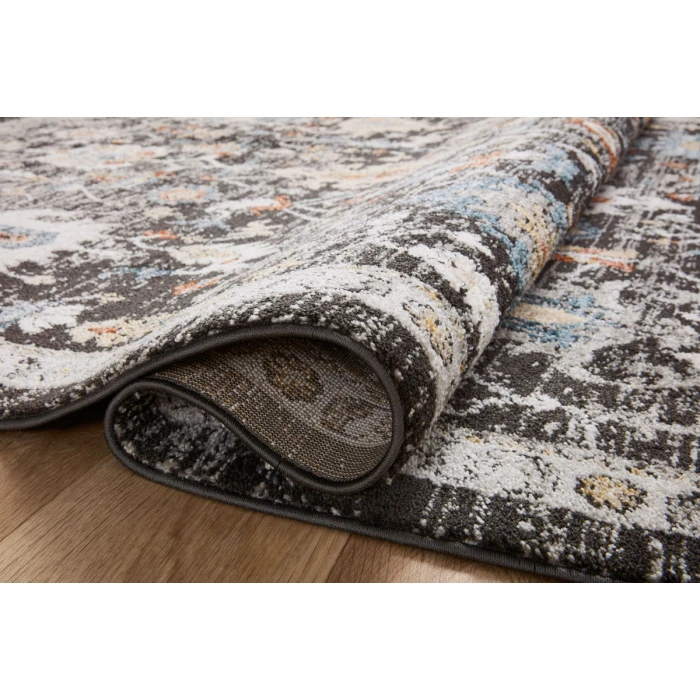 Loloi II Odette Charcoal / Multi 5'-3" x 7'-9" Area Rug