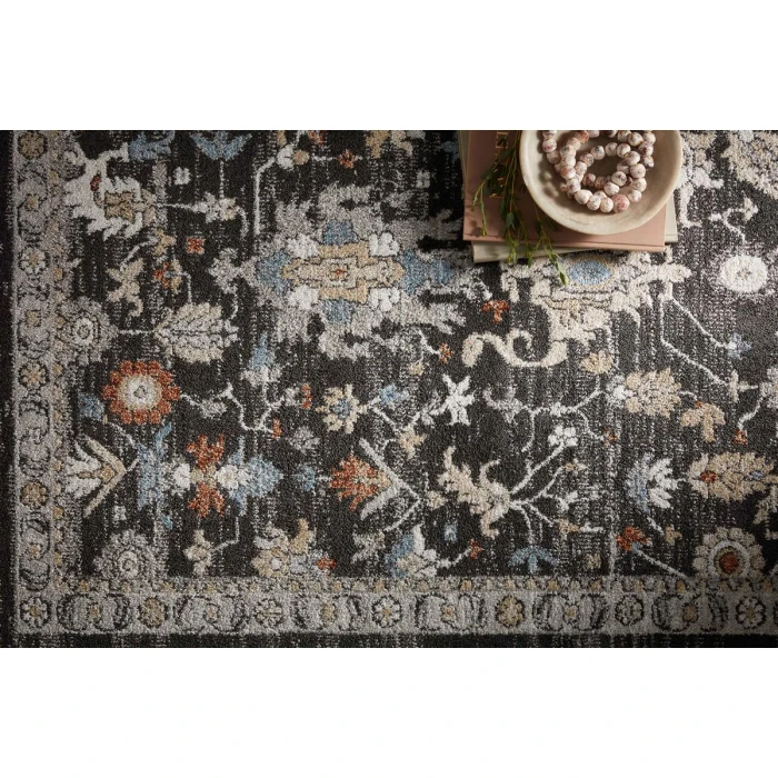 Loloi II Odette Charcoal / Multi 5'-3" x 7'-9" Area Rug