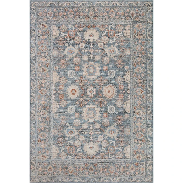 Loloi II Odette Sky / Rust 5'-3" x 7'-9" Area Rug
