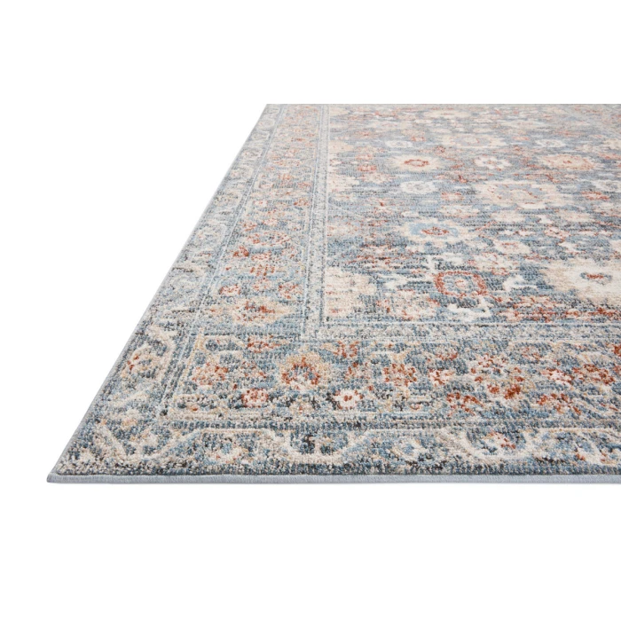 Loloi II Odette Sky / Rust 5'-3" x 7'-9" Area Rug