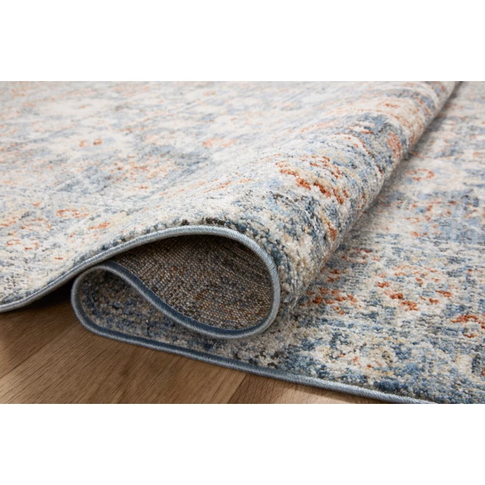 Loloi II Odette Sky / Rust 5'-3" x 7'-9" Area Rug