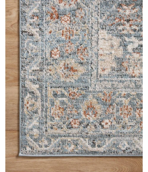Loloi II Odette Sky / Rust 5'-3" x 5'-3" Round Accent Rug