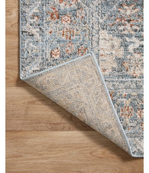 Loloi II Odette Sky / Rust 5'-3" x 5'-3" Round Accent Rug