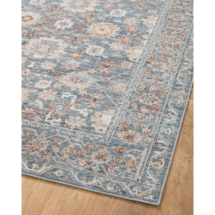 Loloi II Odette Sky / Rust 5'-3" x 7'-9" Area Rug