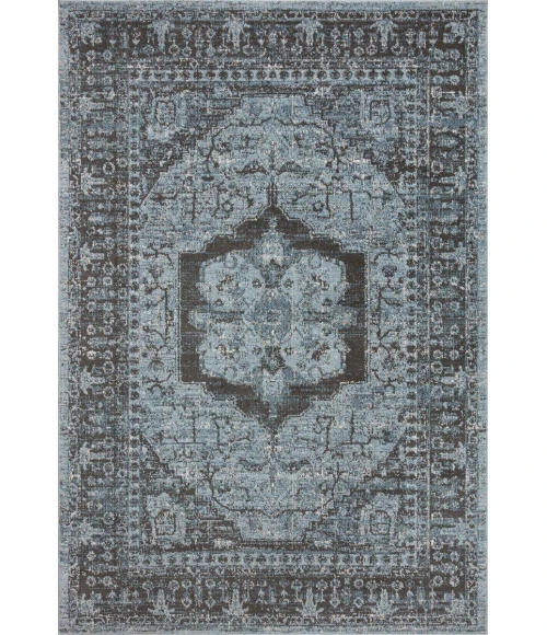 Loloi II Odette Sky / Charcoal 2'-7" x 16'-0" Runner Rug