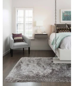 Loloi Orian Shag OR-01 SILVER Area Rug 2 ft. 3 in. X 3 ft. 9 in. Rectangle