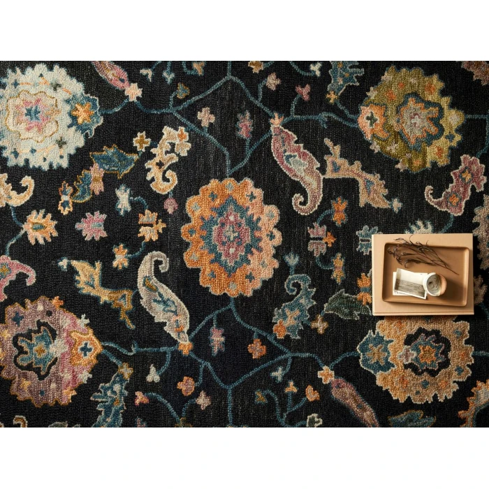 Loloi Padma Black / Multi PMA-01 8 ft. 6 in. X 12 ft. Rectangle Rug