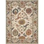 Loloi Padma PMA-01 WHITE / MULTI Area Rug 5 ft. 0 in. X 5 ft. 0 in. Round