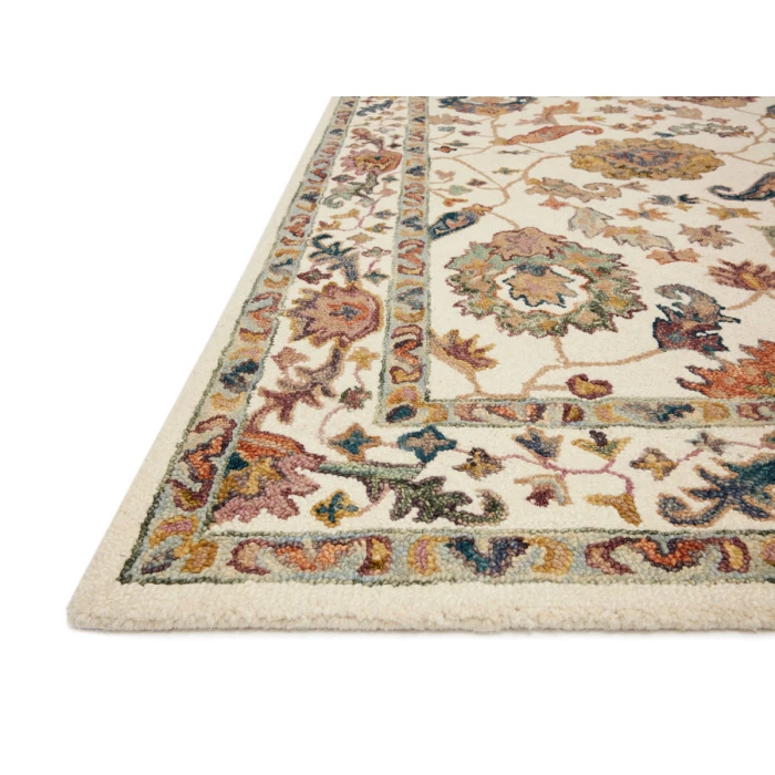 Loloi Padma White / Multi PMA-01 2 ft. 6 in. X 9 ft. 9 in. Rectangle Rug